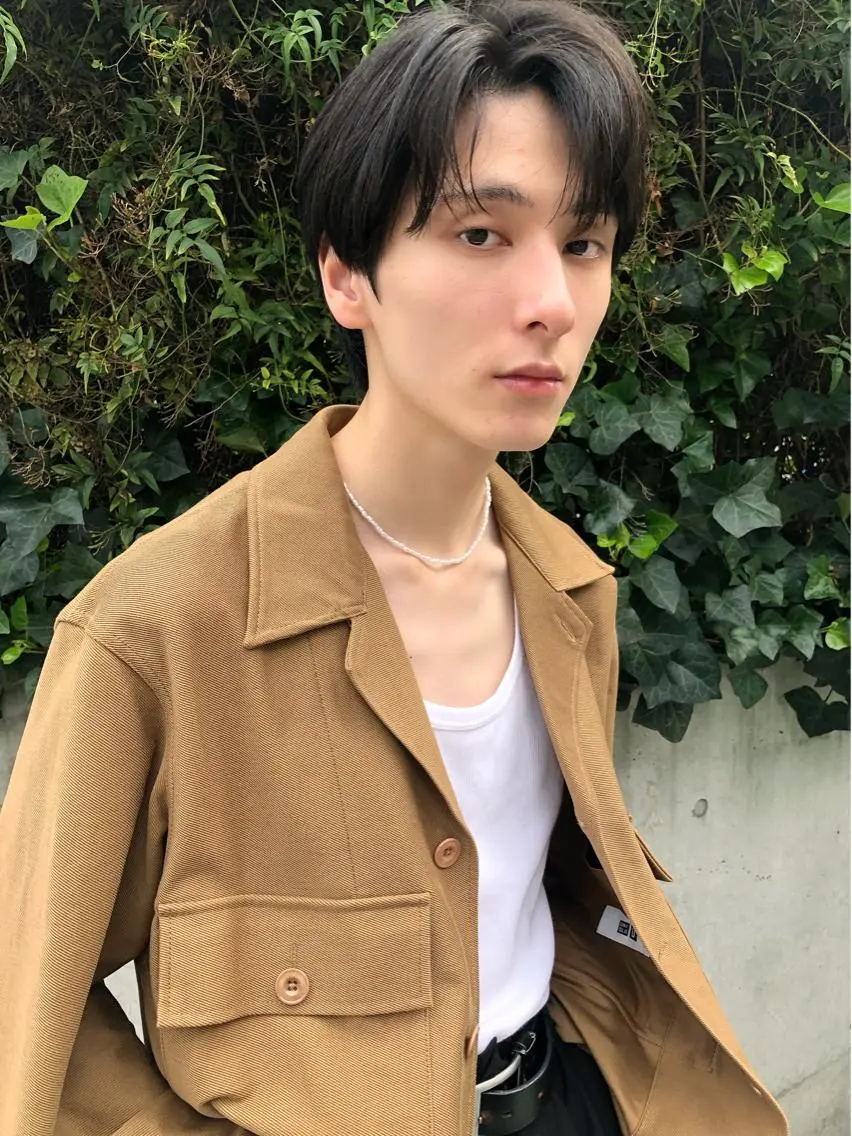 ショート メンズ パーマ メンズ🍃ナチュラル 韓国風ヘアRENのヘアスタイル