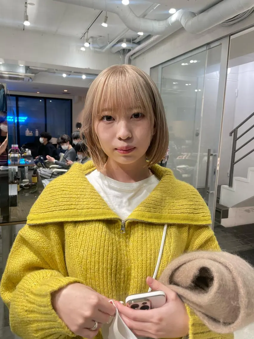 ショート カラー バレイヤージュ ブリーチ ケアブリーチ デザインカラー ダブルカラー スパイラルパーマ 🌐hina⭐️のヘアスタイル