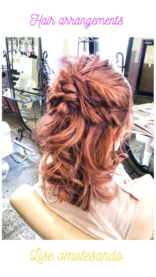 セミロング パーマ ヘアアレンジ メンズ 結婚式・ブライダル ヘアセット 表参道Lise おおいしおりのその他イメージ