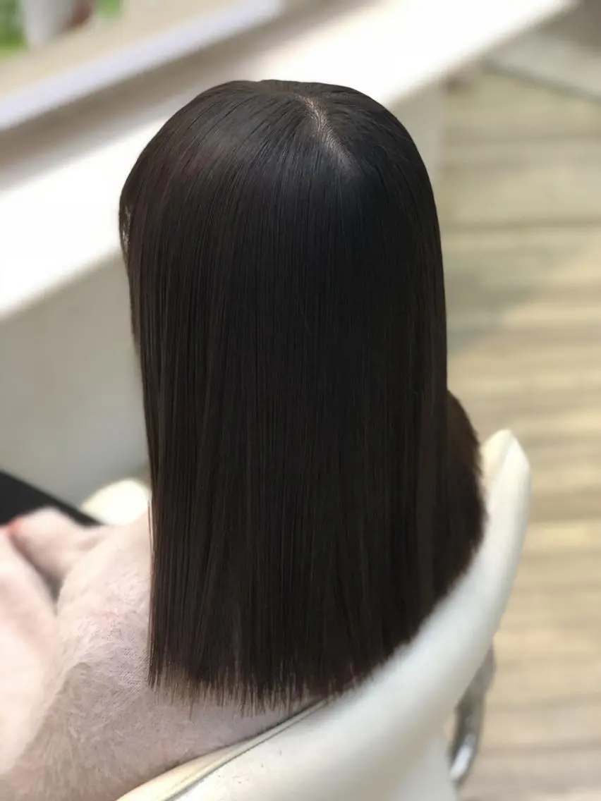 ミディアム 縮毛矯正 縮毛矯正 ヘアーカスタム福原 縮毛矯正/髪質改善のヘアスタイル
