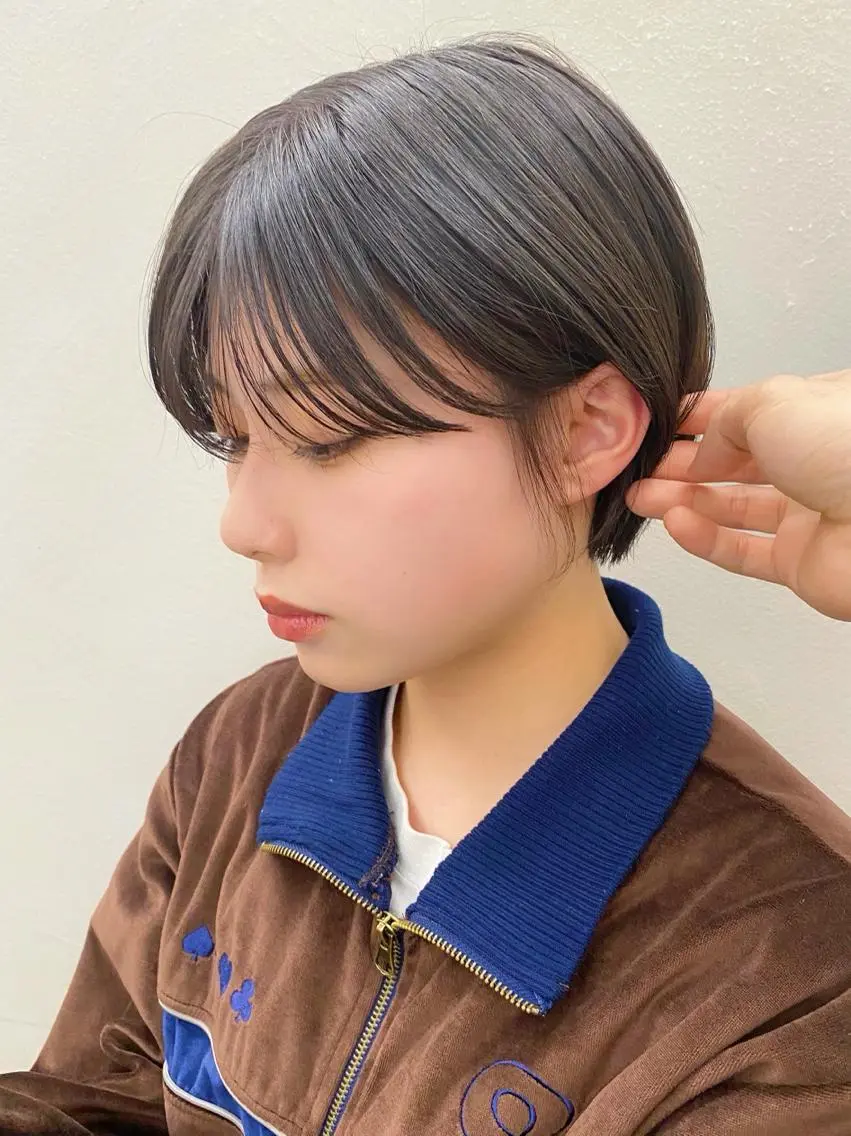 ショート カラー 似合わせレイヤー/ ケアパーマ/高倉のヘアスタイル