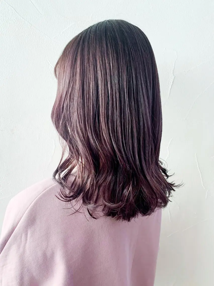 ミディアム カラー パーマ ヘアアレンジ ブラウンカラー ピンクカラー ピンクブラウン ITbyALBUM 浦和店のヘアスタイル