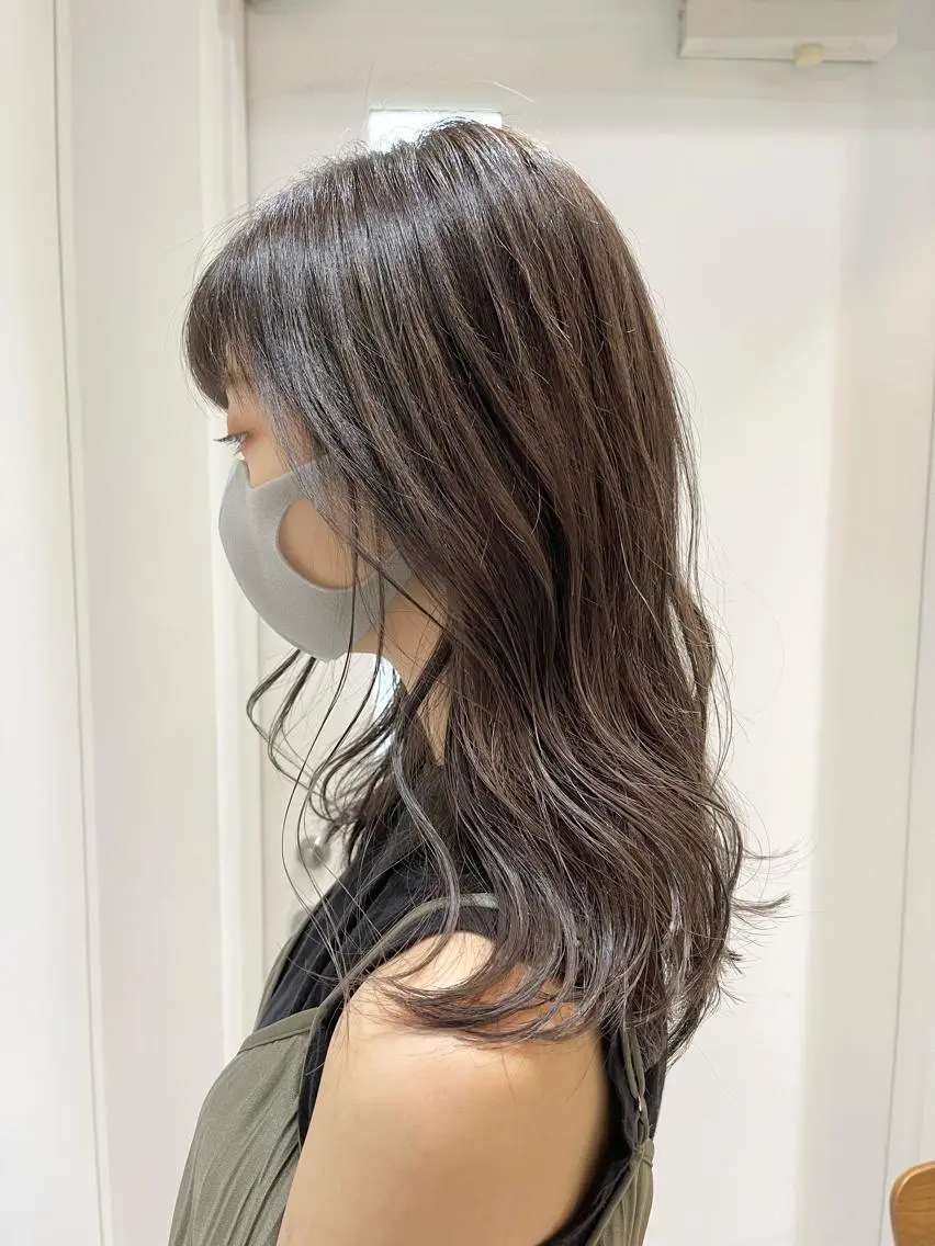 セミロング カラー アディクシーカラー 透明感カラー グレージュ カット ヘアカラー 🌿ニュアンス/髪質 改善🌿Fukudaのヘアスタイル