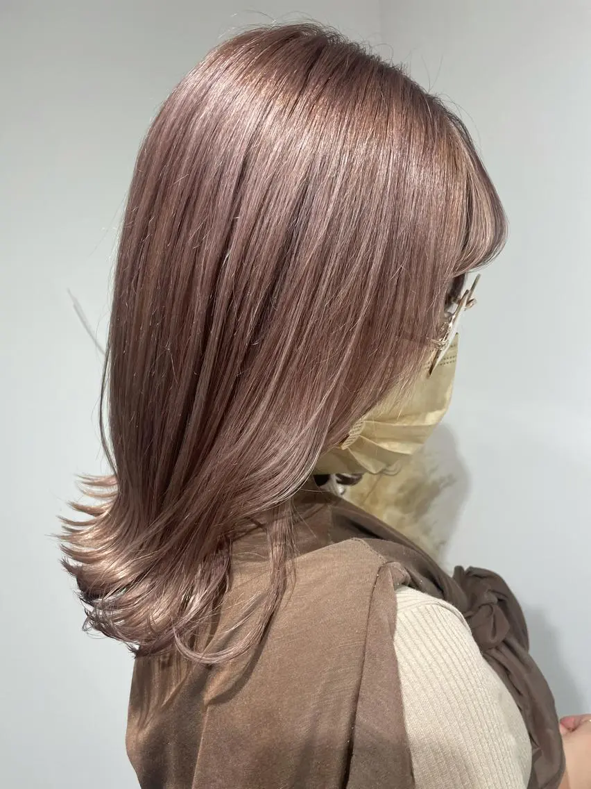 セミロング カラー ヘアカラー トリートメント 酸性縮毛矯正 梅田茶屋町 Juriのヘアスタイル
