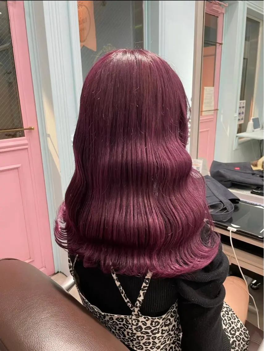 ロング カラー ヘアカラー トリートメント ヘアセット ハイトーン特化🎀 LEONのヘアスタイル