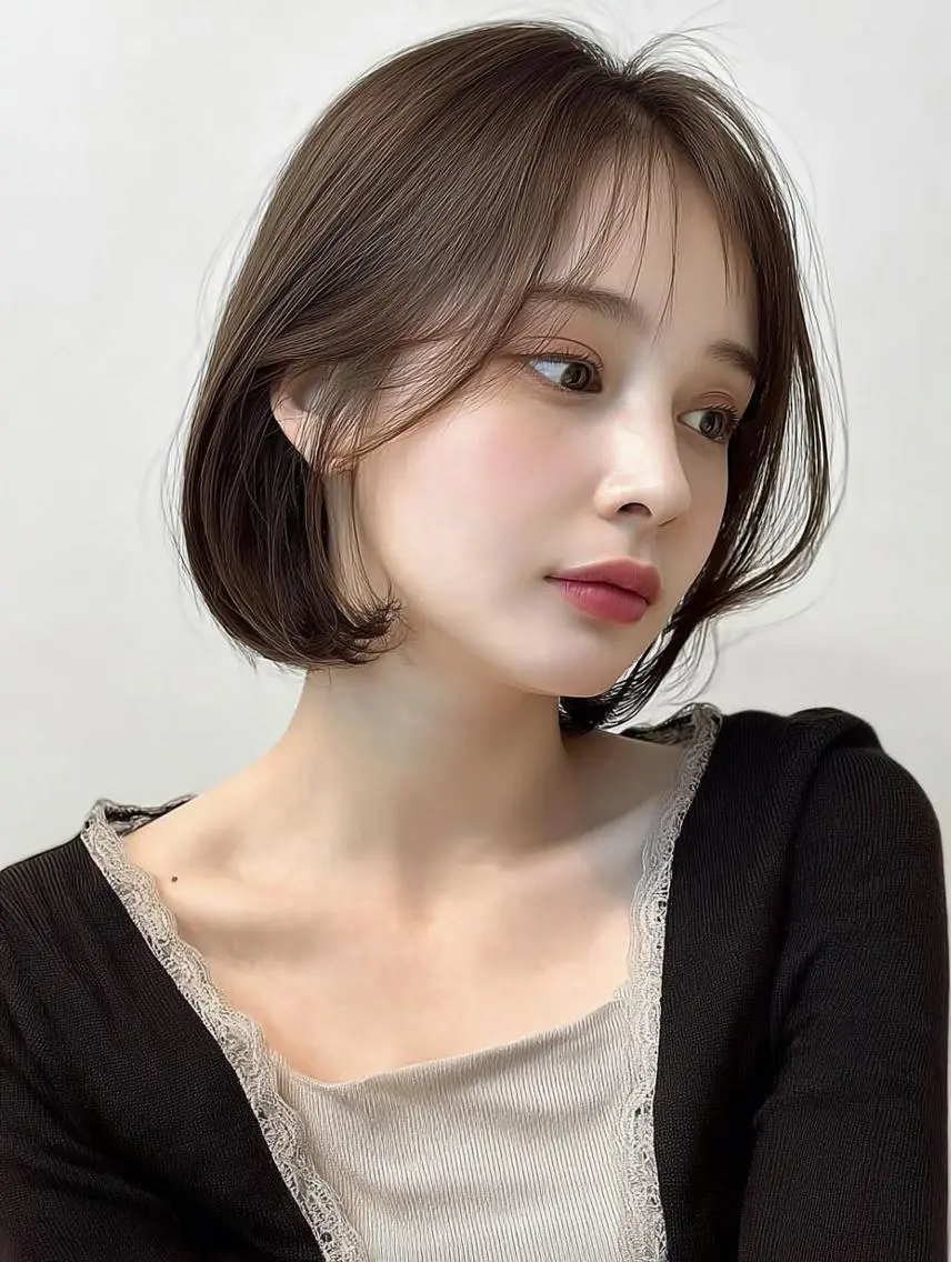ミディアム 髪質改善 縮毛矯正 カット ヘアカラー 大久保 雪乃🌛のヘアスタイル