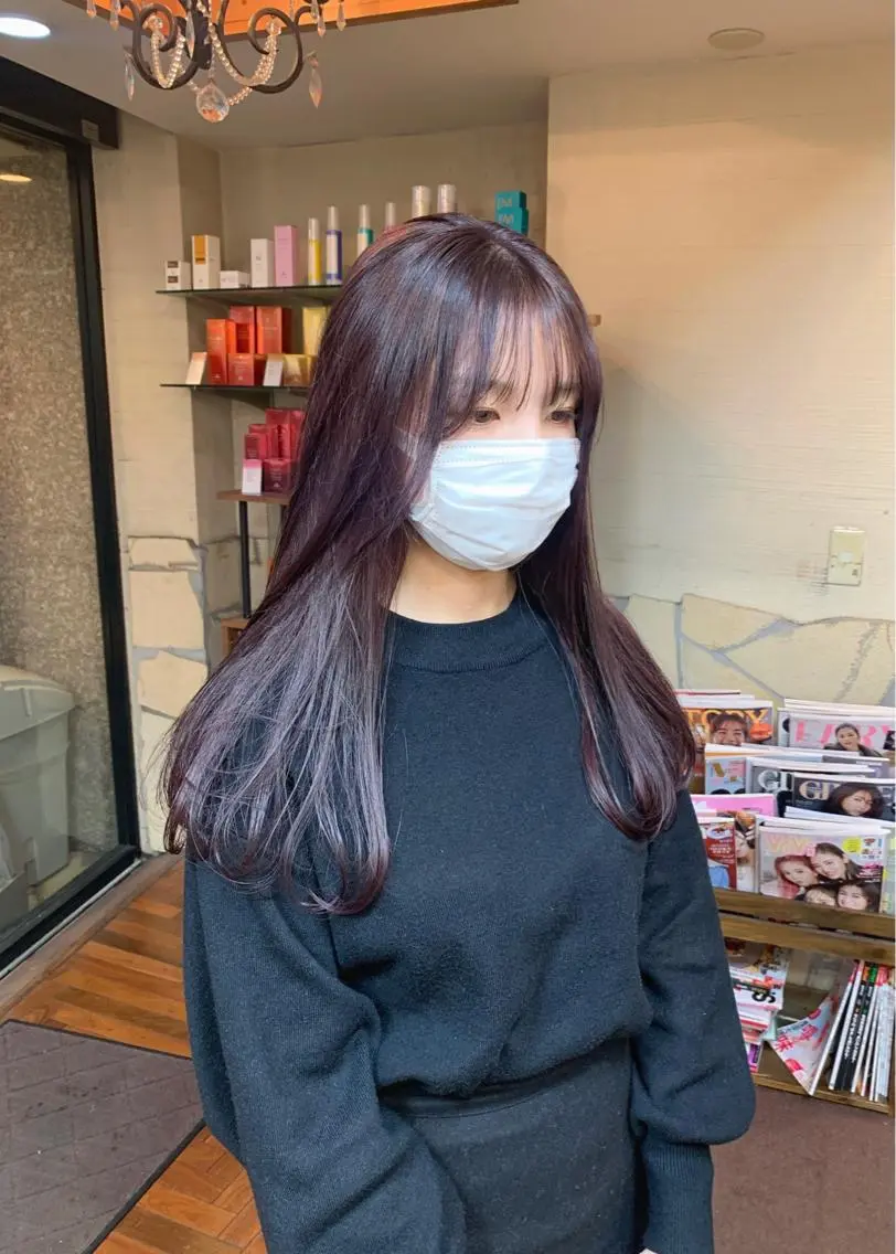 セミロング カラー ベージュカラー ラベンダーカラー ラベンダーベージュ ヘアカラー トリートメント 矢野 晃平のヘアスタイル