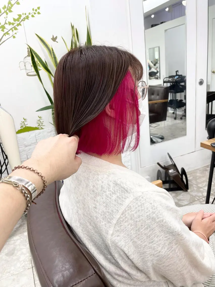 カラー インナーカラー ヘアカラー カラー特化サロン ピリナ相武台前のヘアスタイル