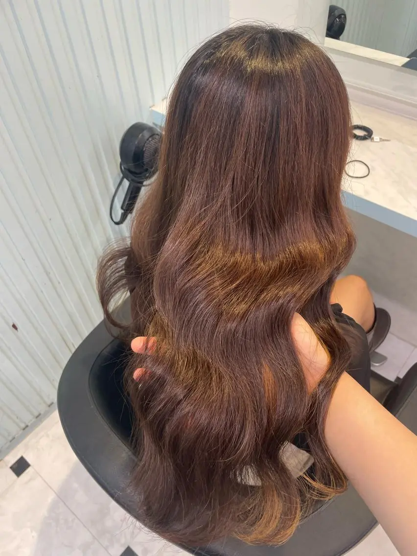 セミロング カラー 【美髪矯正/絹髪】 🎀hinano🎀のヘアスタイル