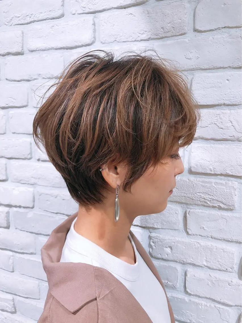 ショート カラー ショートヘア 五十嵐ゆり 美髪カラー　武蔵小杉のヘアスタイル