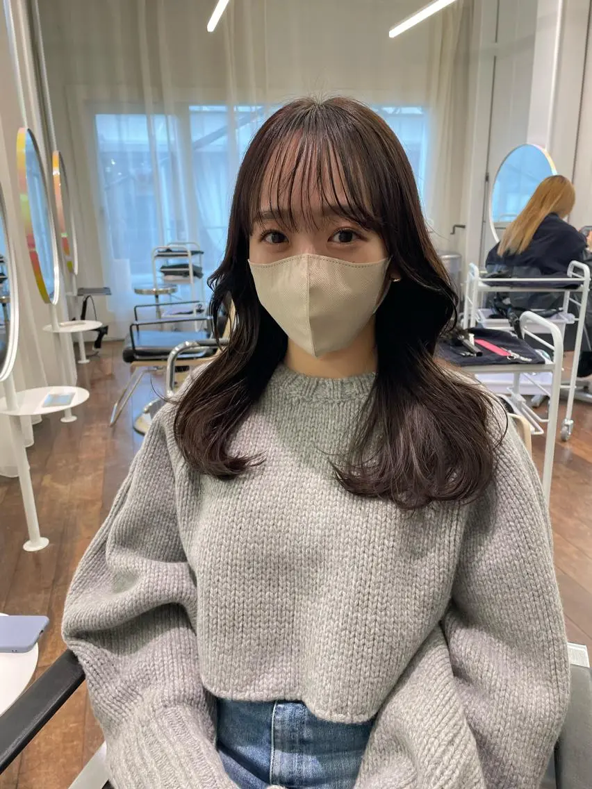 ロング カラー くびれヘア レイヤーカット カット ヘアカラー トリートメント レイヤーカット🎀 kanaのヘアスタイル