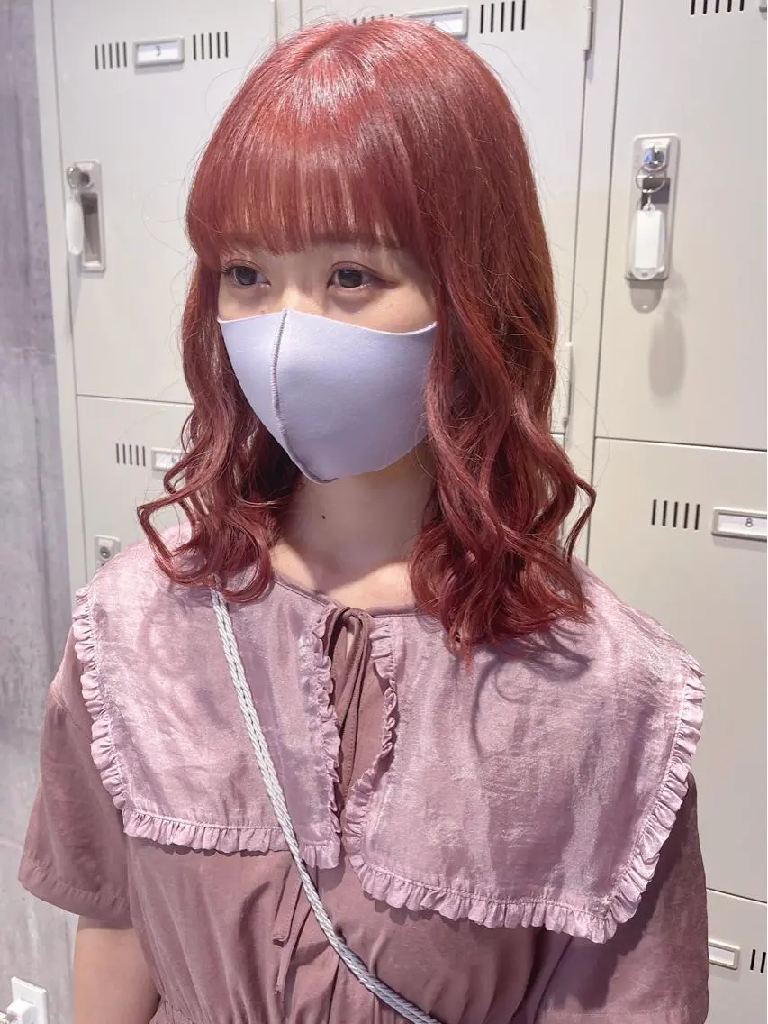 ミディアム カラー パーマ ヘアアレンジ メンズ キッズ ネイル マツエク・マツパ アイブロウ レイヤー/ダブル カラー/YURINAのヘアスタイル