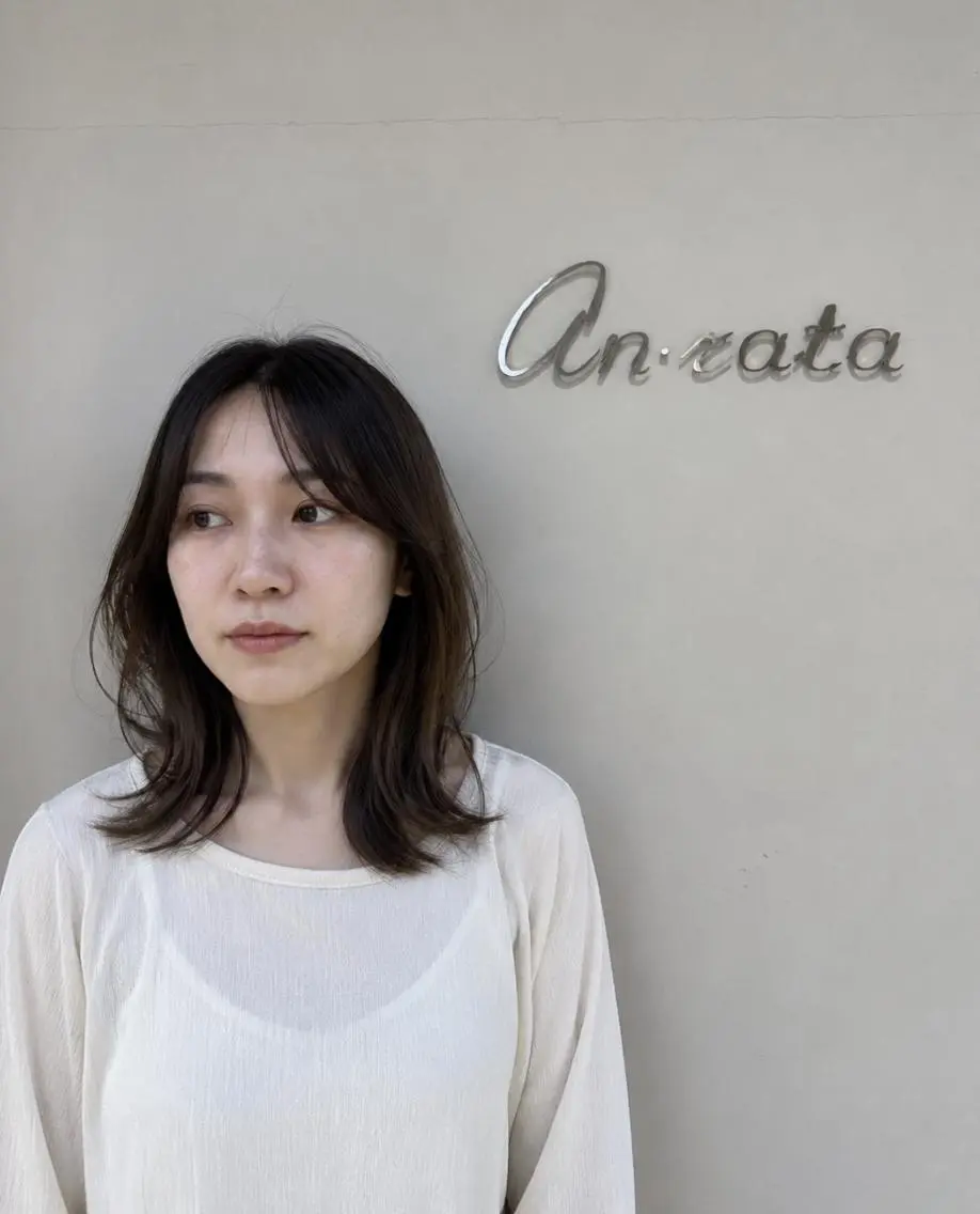 ミディアム カット ヘアカラー an・rata/ プチプラ/和歌山市駅のヘアスタイル