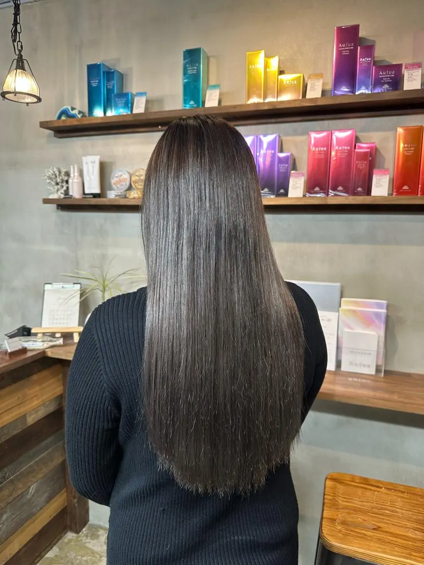 ロング カラー 中島 惇のヘアスタイル
