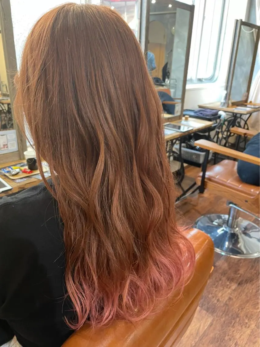 ロング カラー グラデーションカラー ハイトーンカラー 縮毛矯正&髪質改善 ⭐️OGUのヘアスタイル