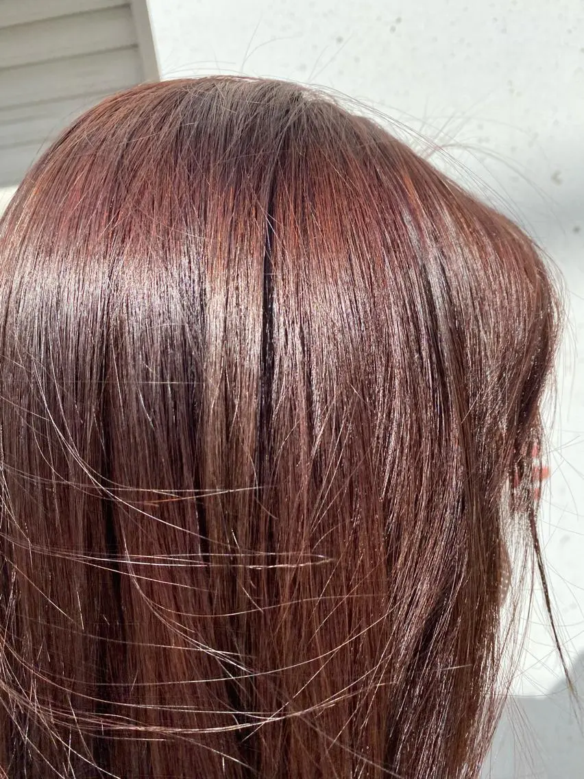 セミロング カラー 透明感カラー お任せヘア☘️☘️ 及川渚のヘアスタイル