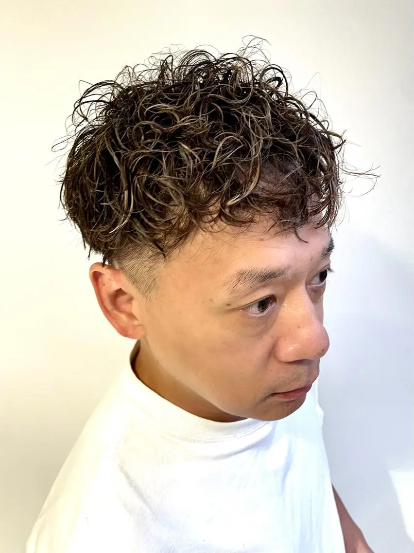 カラー パーマ メンズ カット ヘアカラー パーマ TOSHIKI| 上福岡メンズ|副店長のヘアスタイル