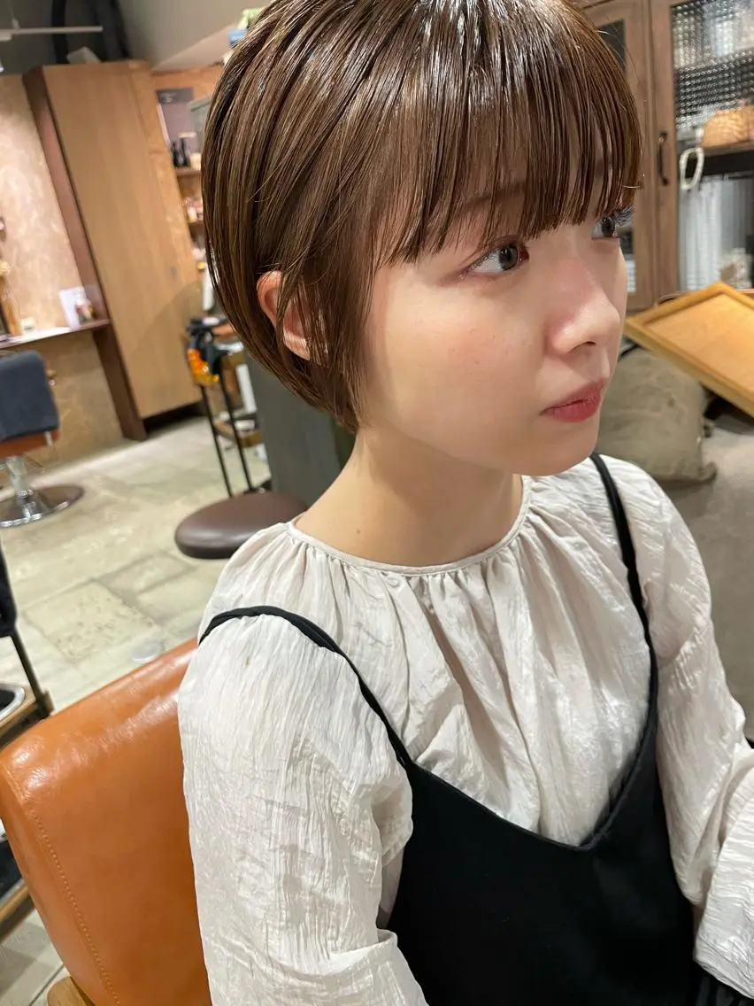 ショート カット ヘアカラー トリートメント ayane⭐️ボブ・ ショート・パーマのヘアスタイル