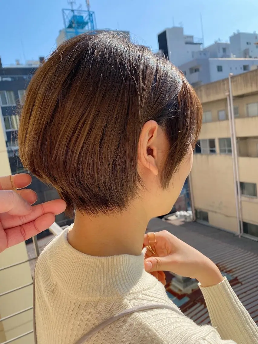 ショート カラー カット ヘアカラー トリートメント 🌟モテ髪ショート 🌟店長 津賀涼のヘアスタイル