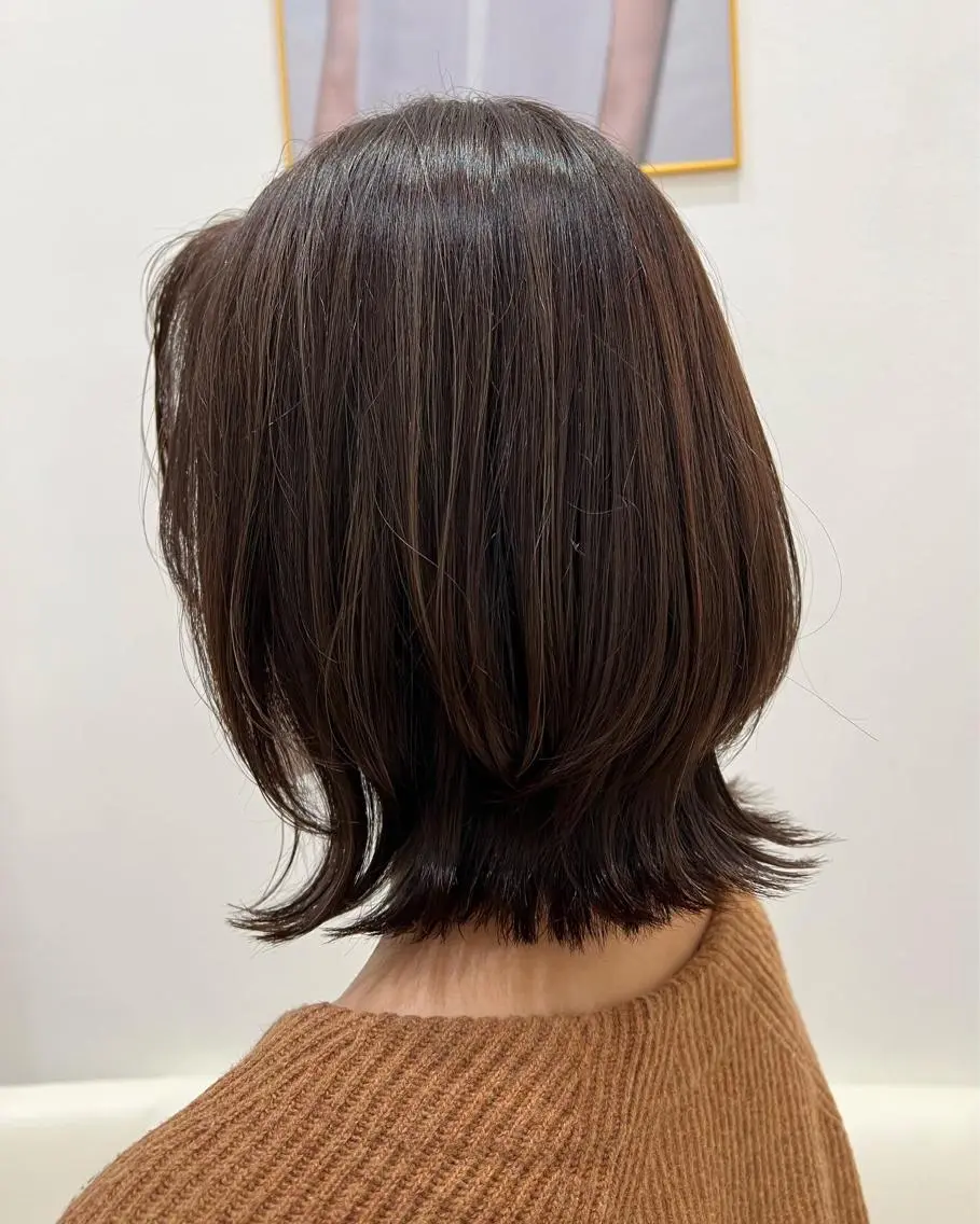 ミディアム カラー パーマ ヘアアレンジ ヘアカラー 堀井 凌平のヘアスタイル