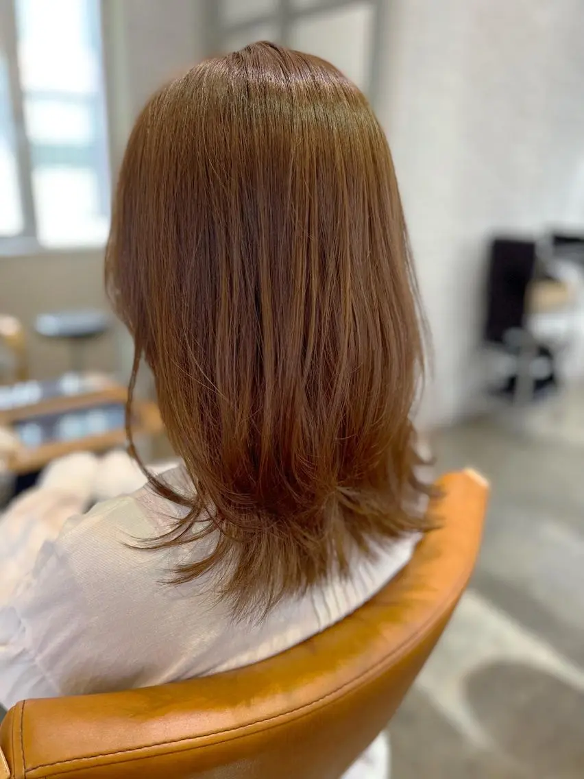セミロング カラー 縮毛矯正&髪質改善 ⭐️OGUのヘアスタイル
