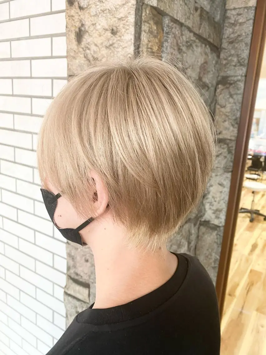 ショート メンズ メンズブリーチ ヘアカラー トリートメント 萩原 凌✄のヘアスタイル