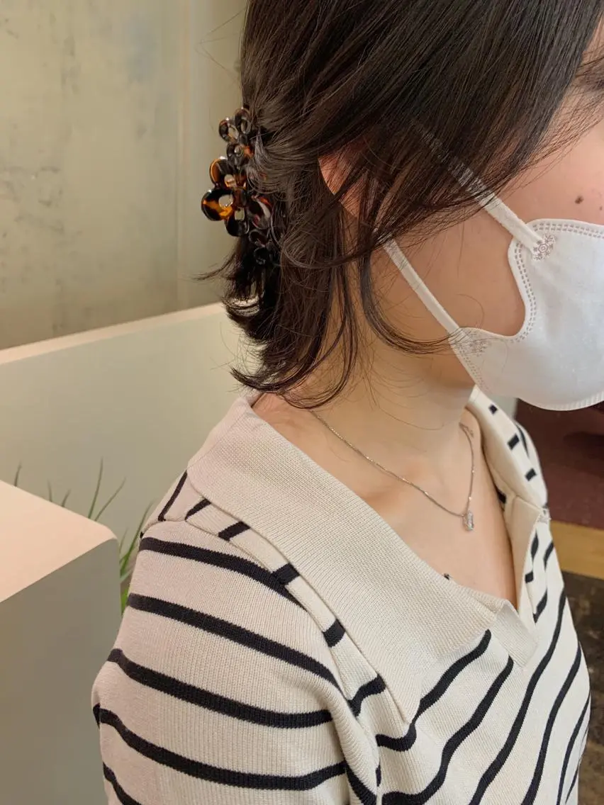 ミディアム yupi🐈‍⬛ レイヤー/パーマのヘアスタイル