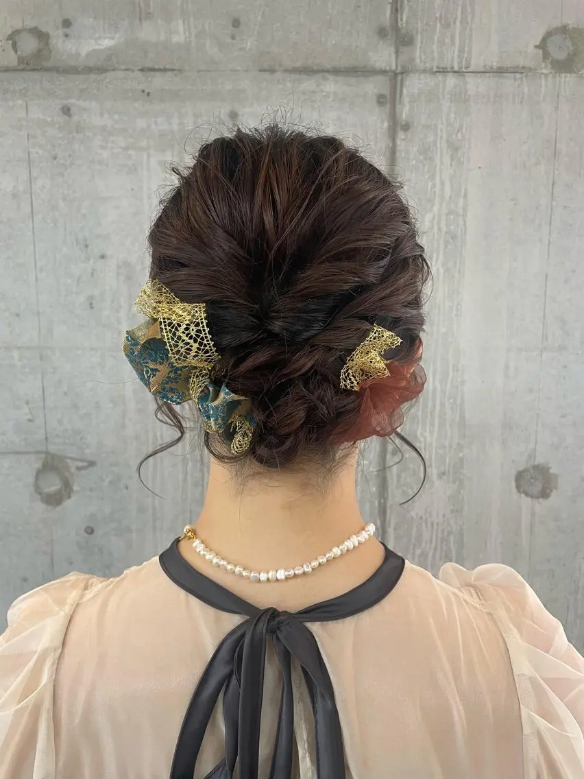 ミディアム ヘアアレンジ 🎀ヘアセット/艶髪 /はやしほのか🎀のヘアスタイル