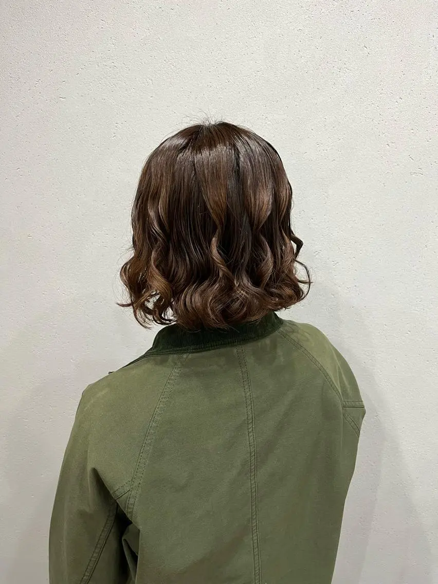 ショート パーマ ロングパーマ木村 ボブパーマのヘアスタイル