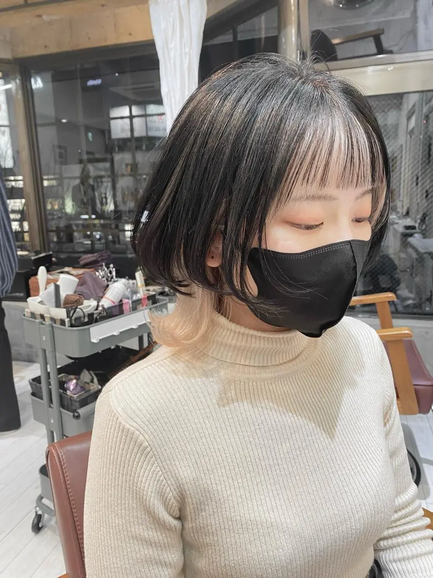 セミロング カラー ブリーチ koheiのヘアスタイル