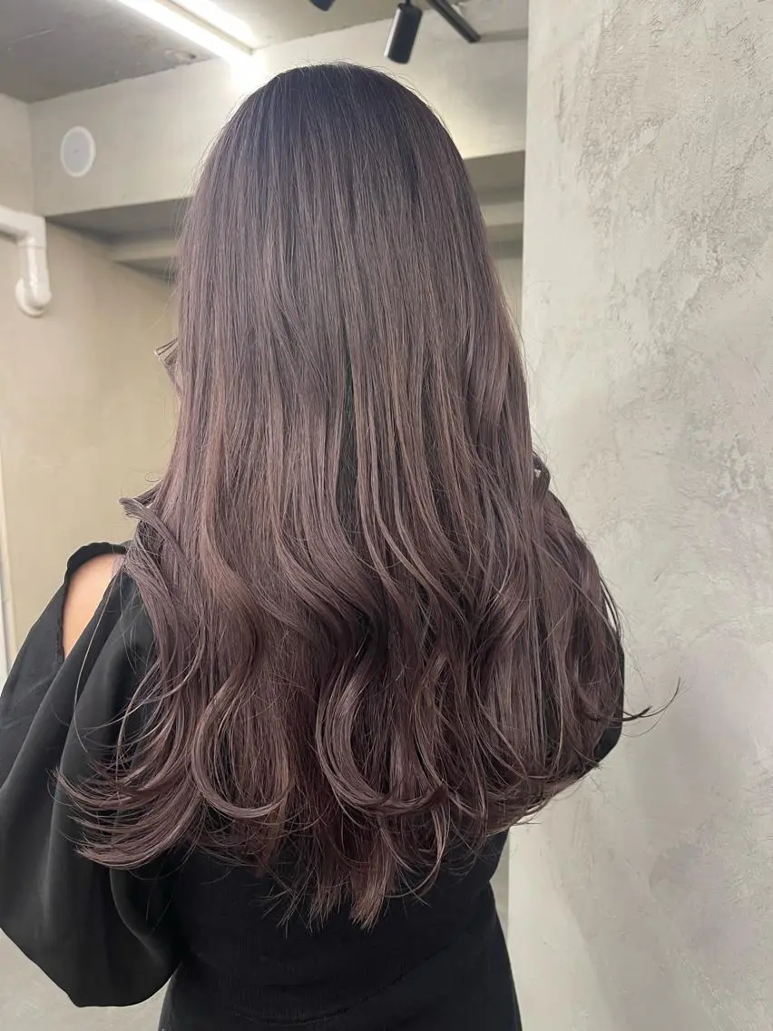 ロング カラー ラベンダーカラー ラベンダーグレー ダブルカラー /まつ毛パーマ🎀のヘアスタイル