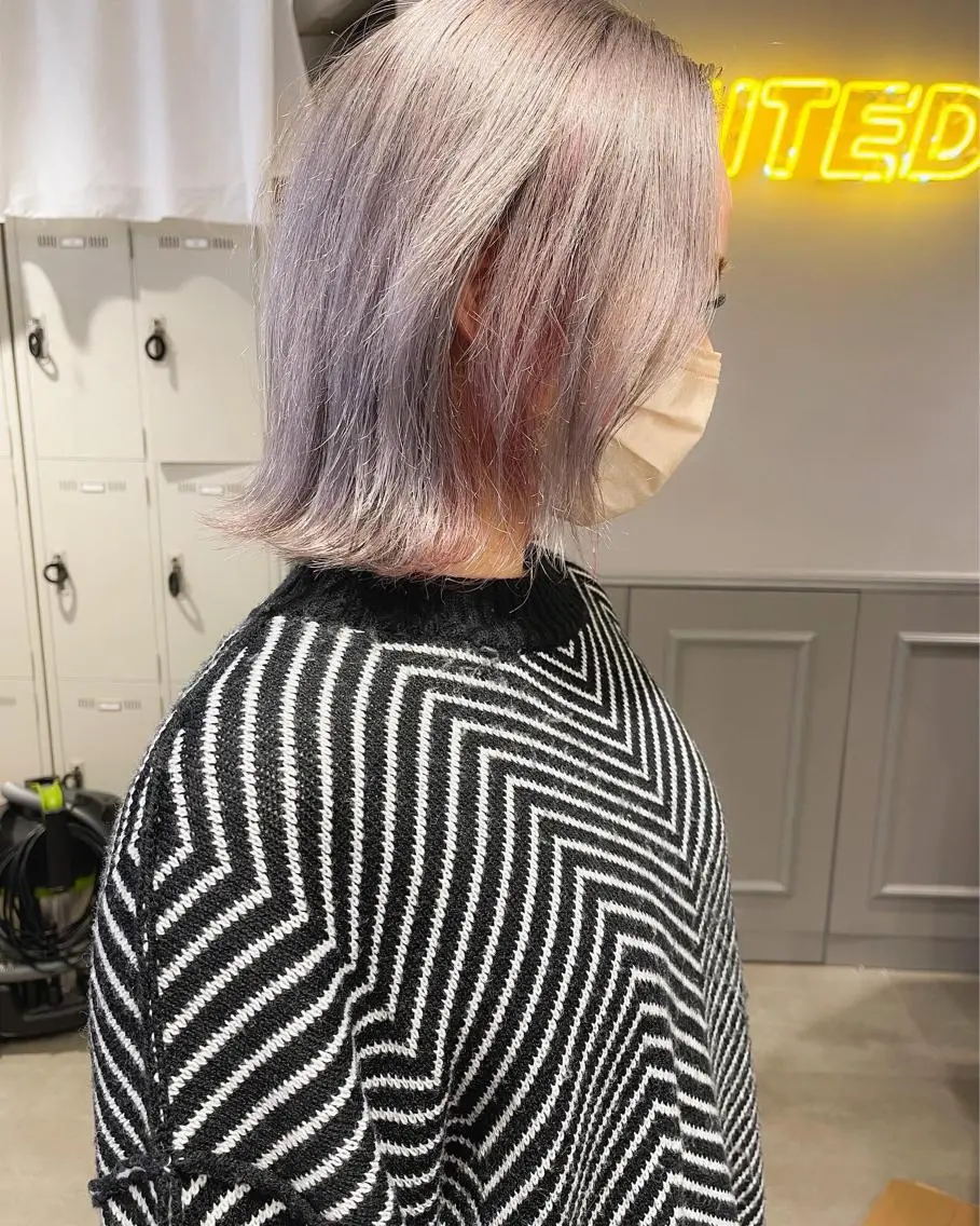 カラー ヘアカラー トリートメント ハイトーン×レイヤー カットTAKUMIのヘアスタイル
