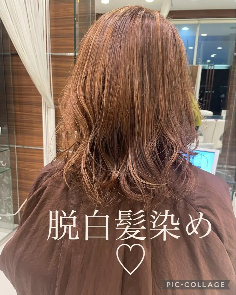 セミロング カラー ヘアカラー 佐々木 麻純のヘアスタイル