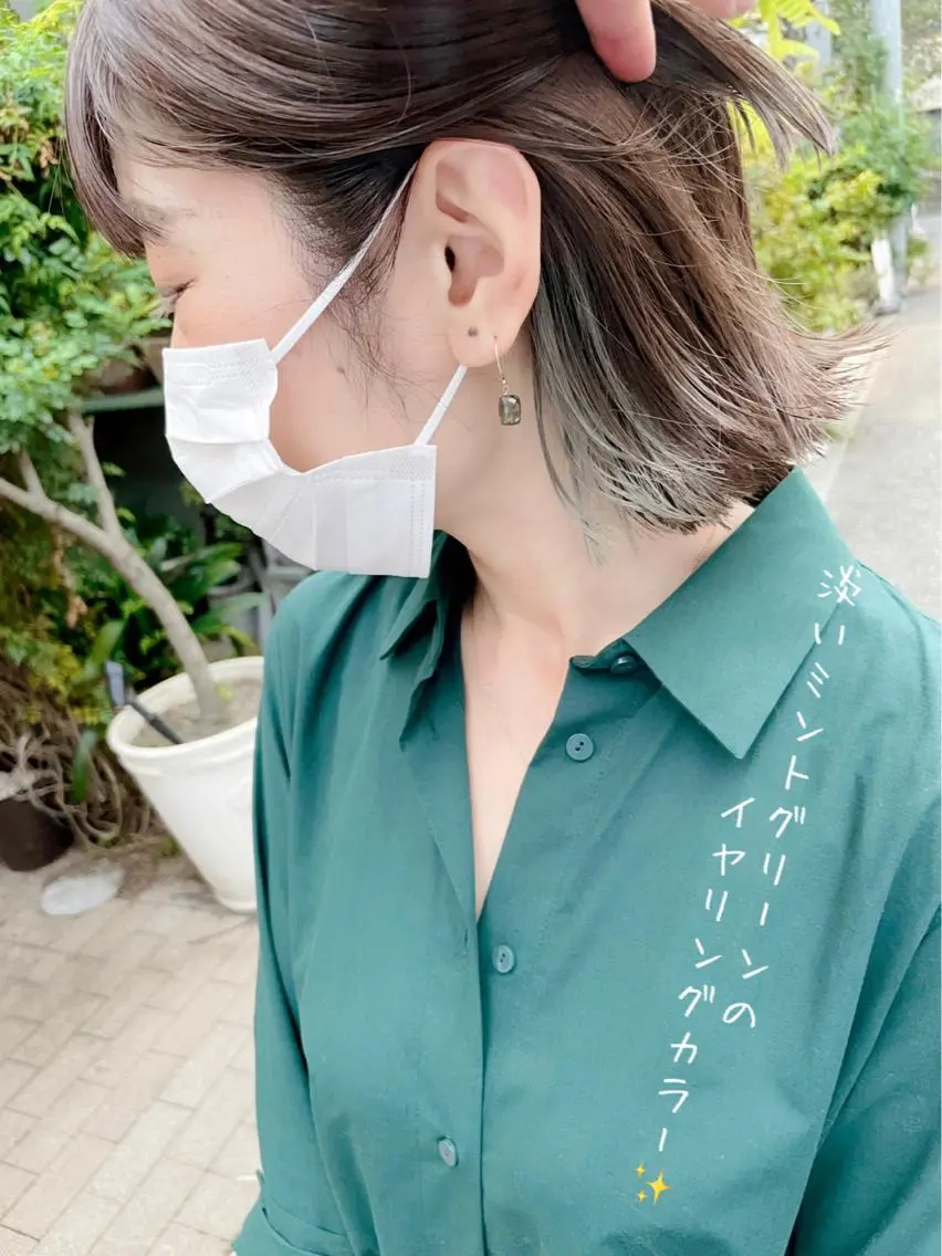 ショート カラー イヤリングカラー 大人女性ショート専門 tomodaのヘアスタイル