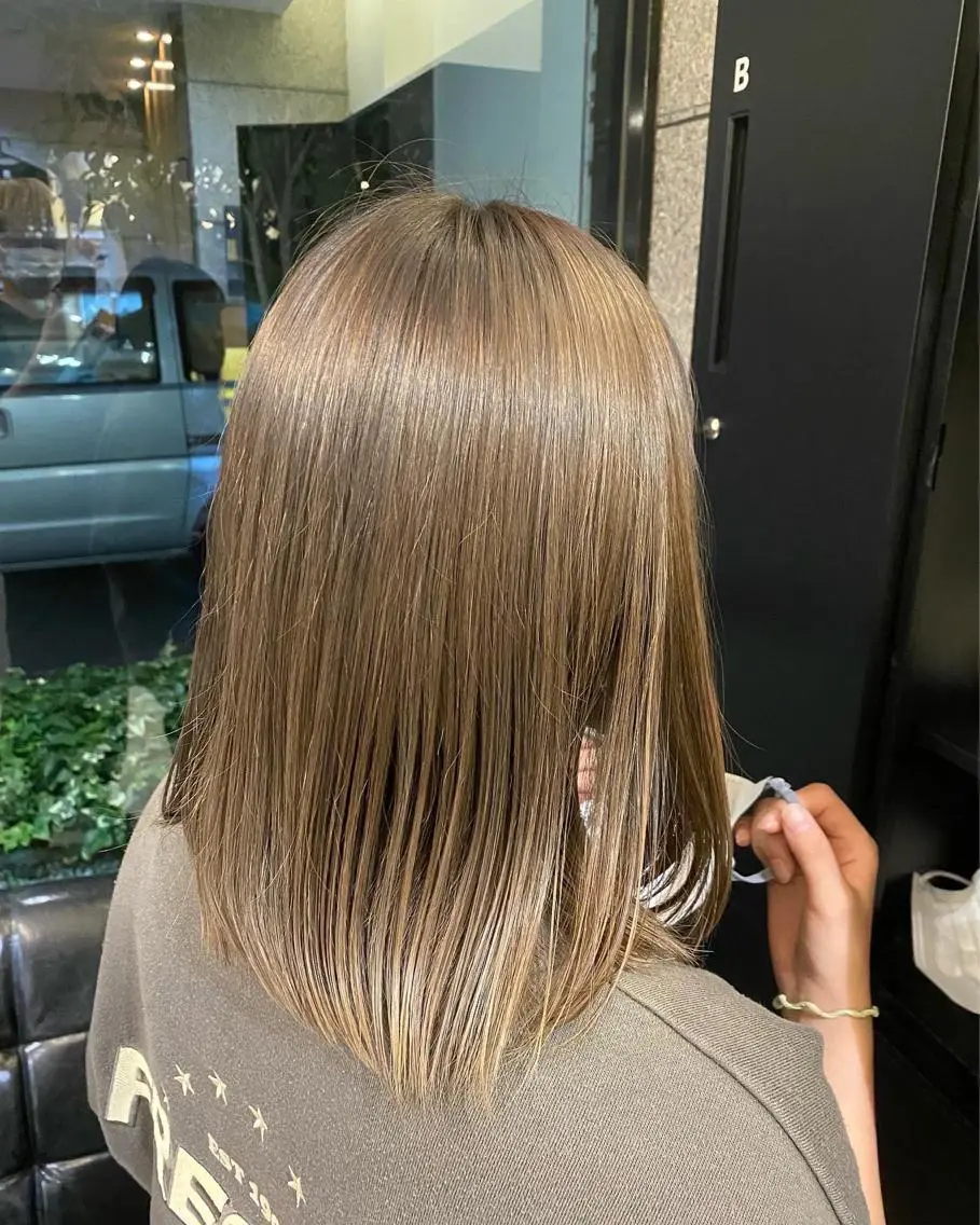 ミディアム カラー トリートメント 西田辺/ タカスナオヤのヘアスタイル