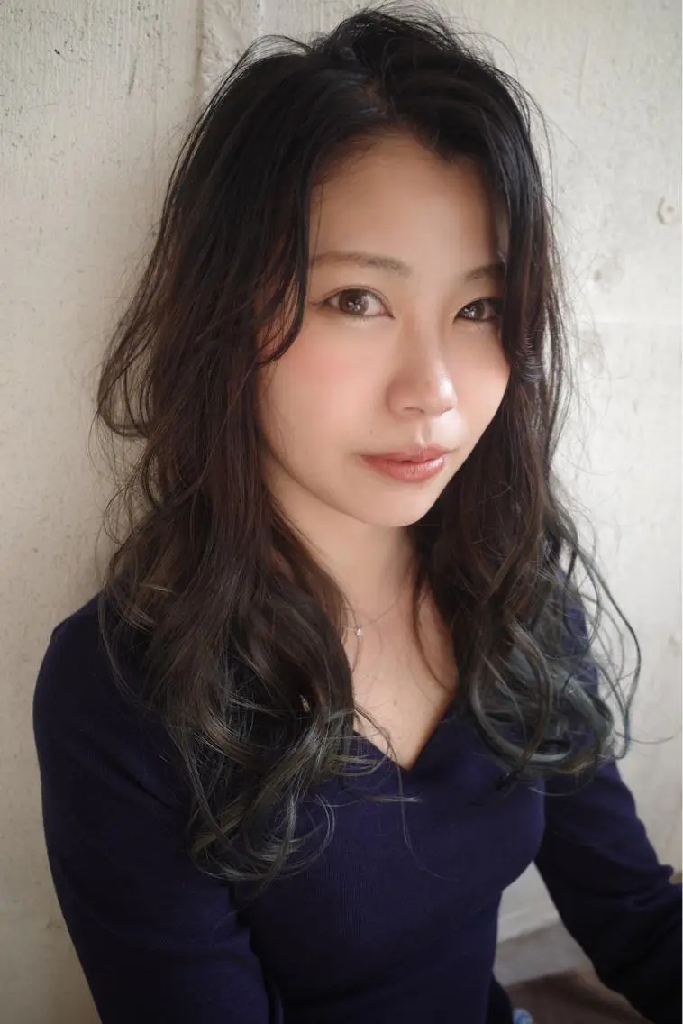 セミロング カラー 透明感カラー ふくだ りさ【ciAo!】のヘアスタイル