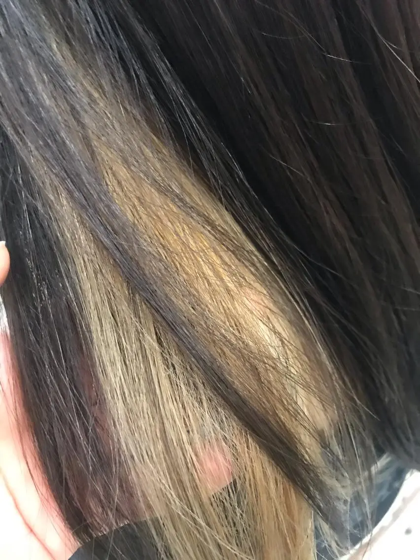 セミロング カラー ヘアアレンジ インナーカラー お任せヘア☘️☘️ 及川渚のヘアスタイル