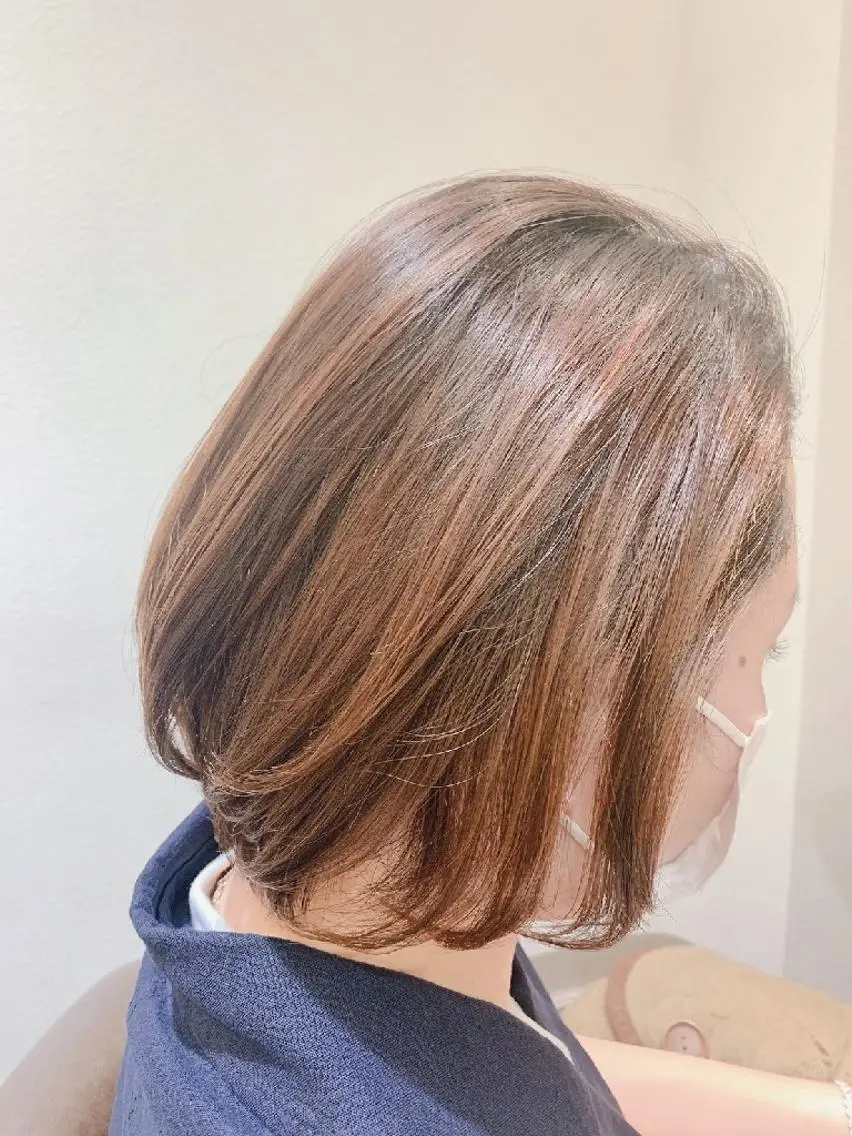 ショート ボブ カット ヘアカラー トリートメント 大熊 智也のヘアスタイル