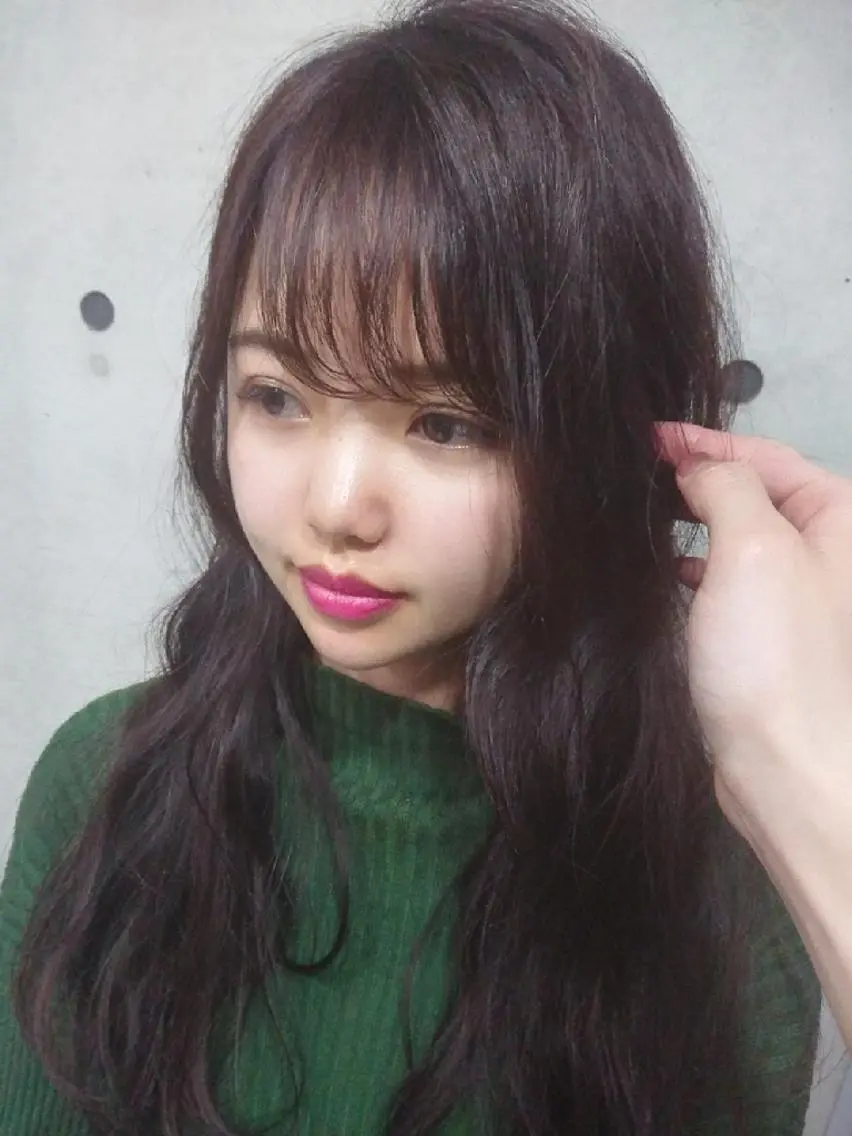 ロング カラー ヘアアレンジ パープルカラー MODE K’s川西 瀧尻光のヘアスタイル