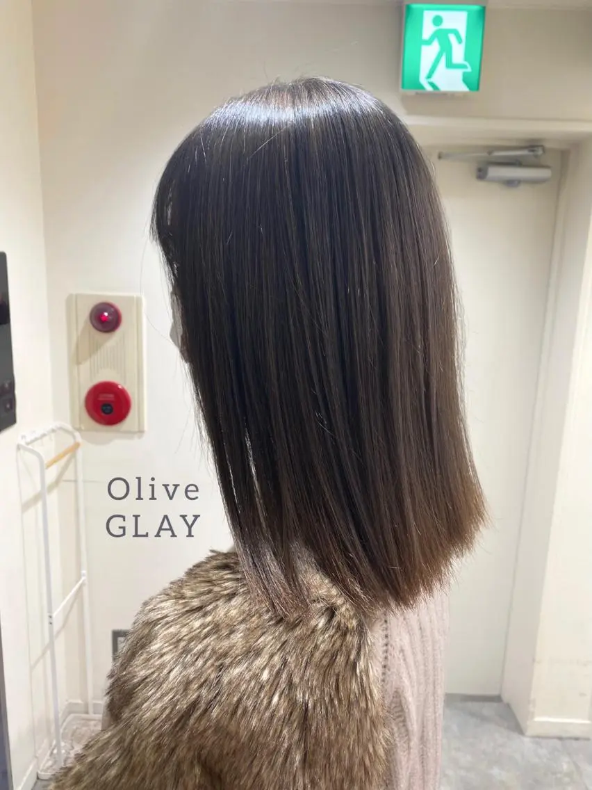 ミディアム カラー ヘアアレンジ ブリーチ ヘアカラー ボブ /ニュアンス/ satomi🧸💖のヘアスタイル