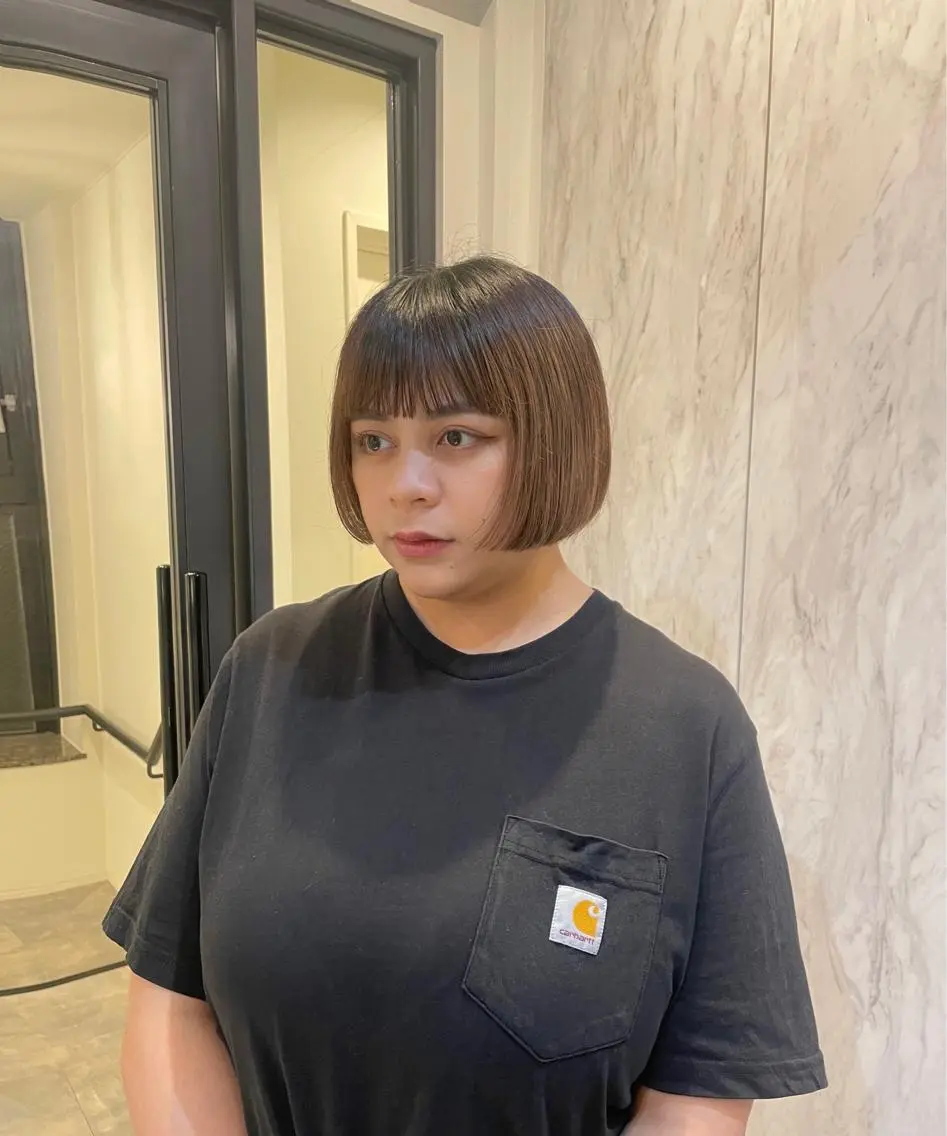 ショート カラー ボブ 渋谷 留菜のヘアスタイル