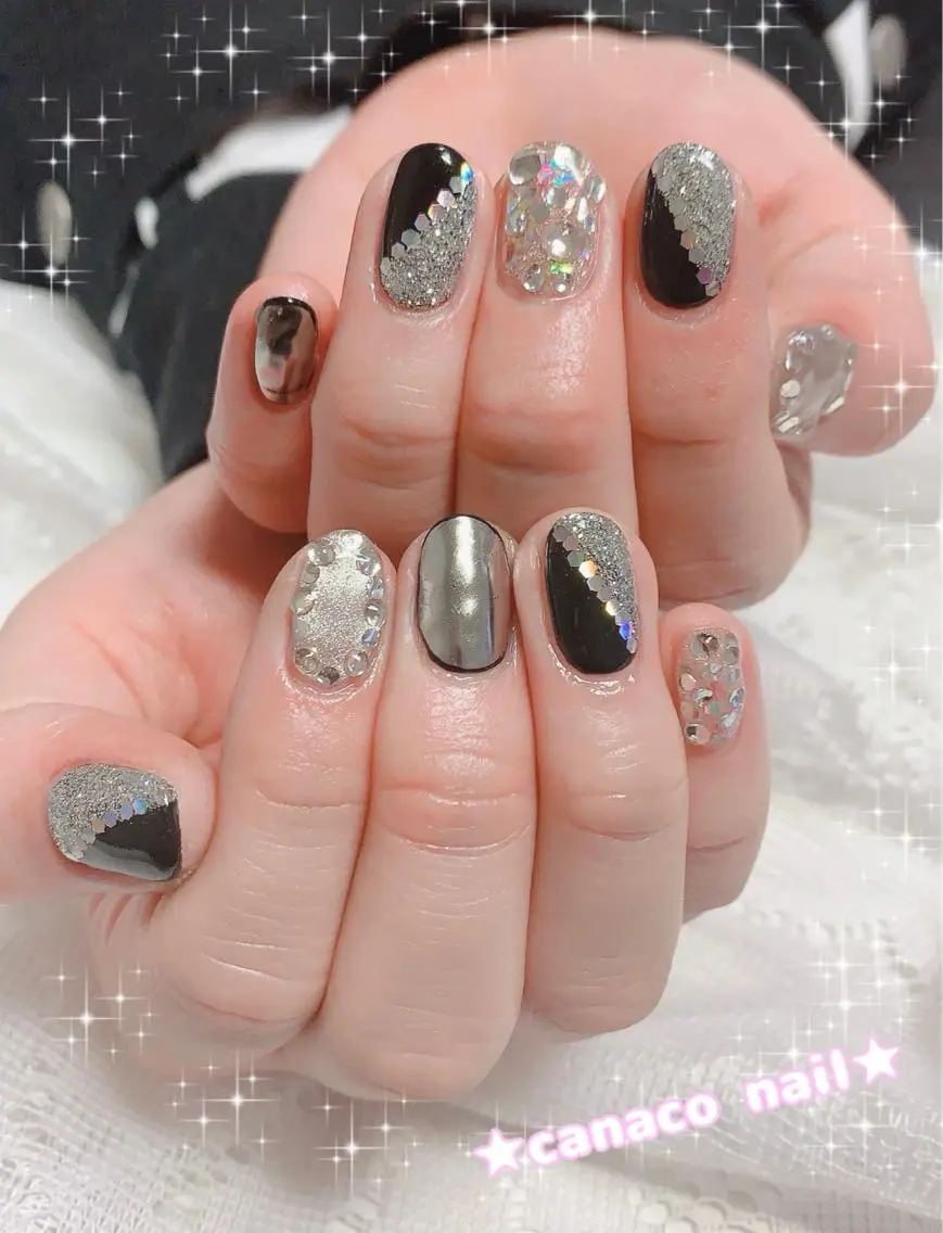 ネイル アートネイル ジェルネイル キラキラネイル マグネットネイル ミラーネイル ハンドネイル ハンドケア ベテランネイル cnc nailのネイルデザイン