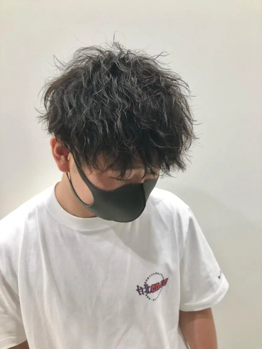 ショート パーマ メンズ カット パーマ トリートメント 小林 優太 メンズパーマ✨のヘアスタイル