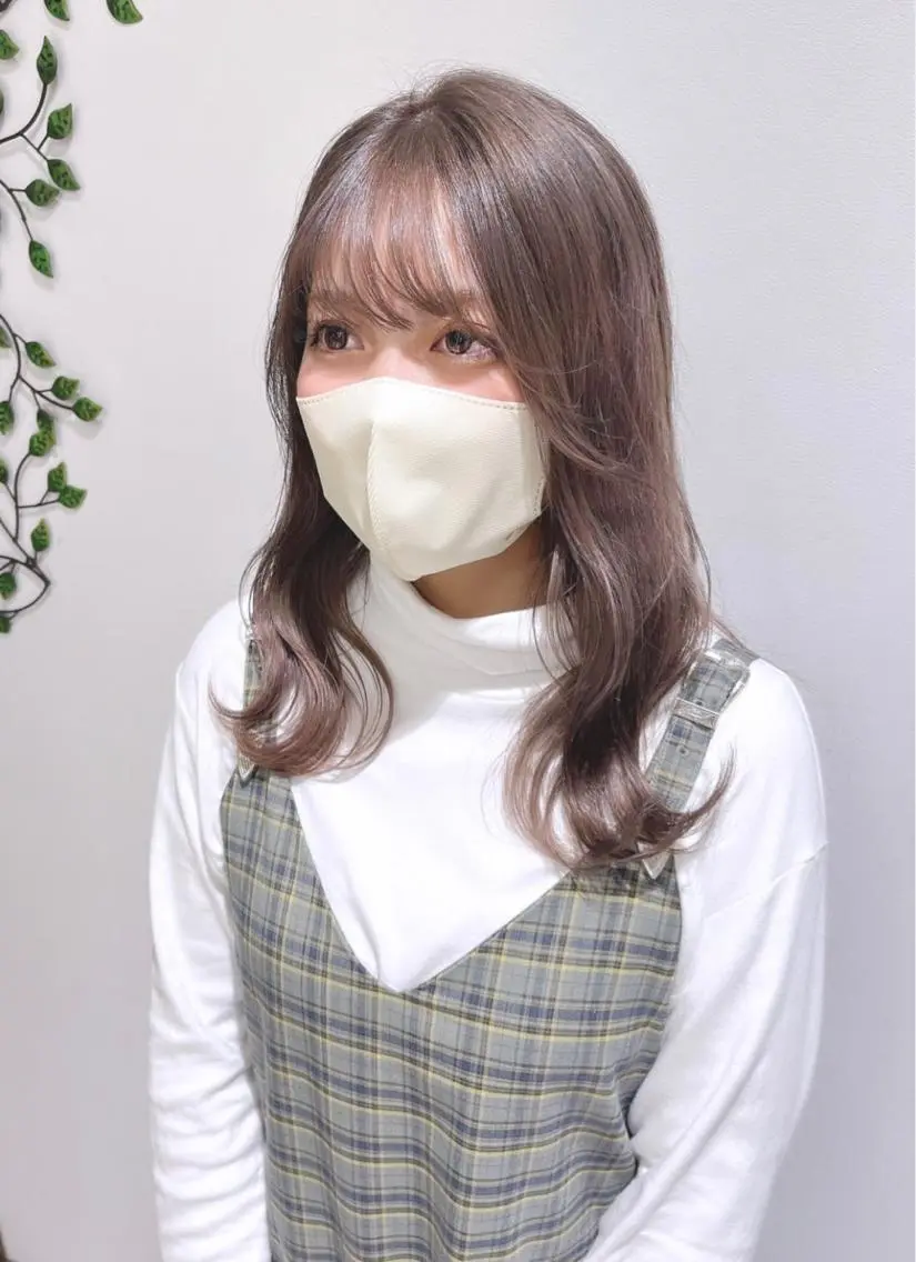 セミロング カラー バレイヤージュ ブリーチ ケアブリーチ 透明感カラー デザインカラー 🔆韓国 norika🔆のヘアスタイル
