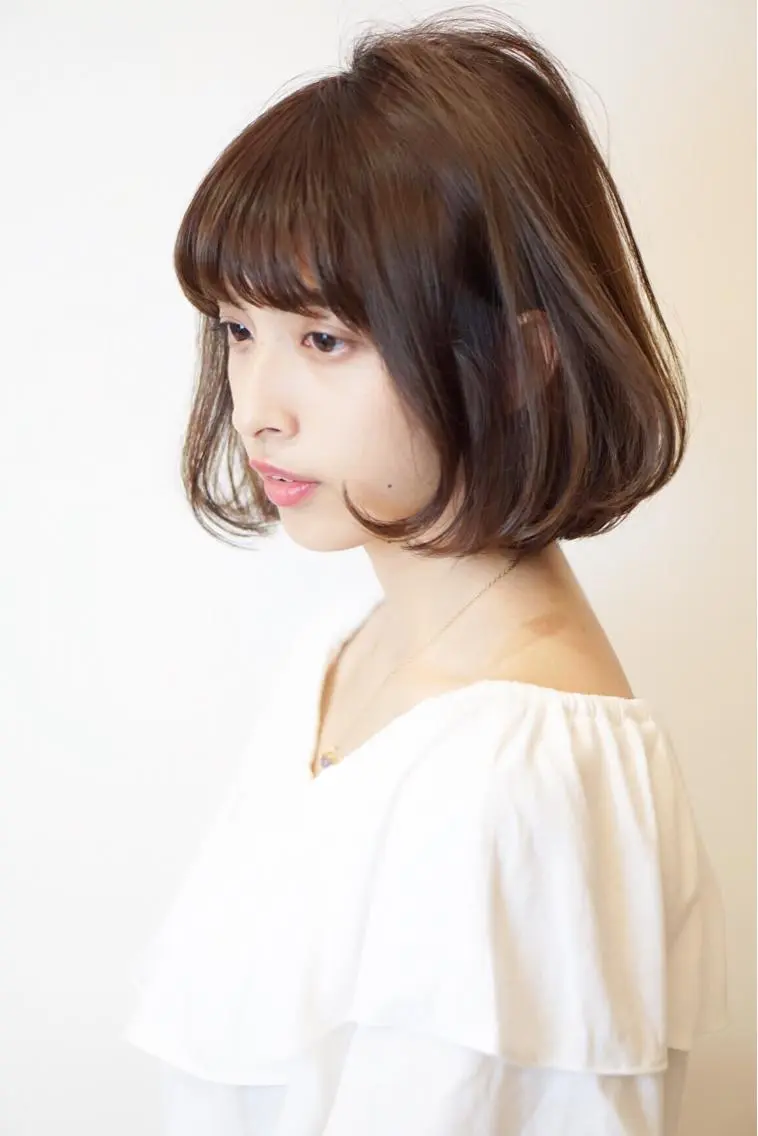 ショート カラー ボブ 小顔カット ディレクター ノナカのヘアスタイル