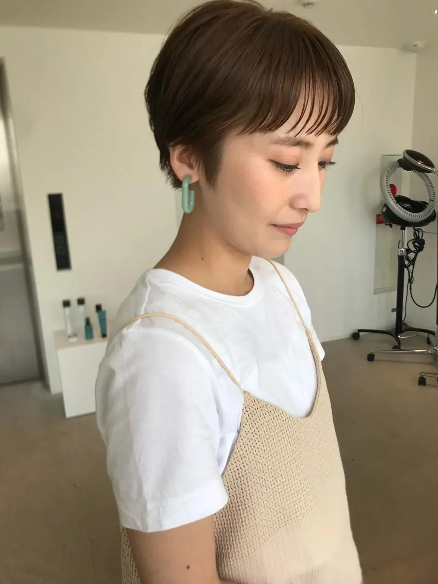 ショート ショートヘア ワイドバング 似合わせcut 🔥yutakaのヘアスタイル