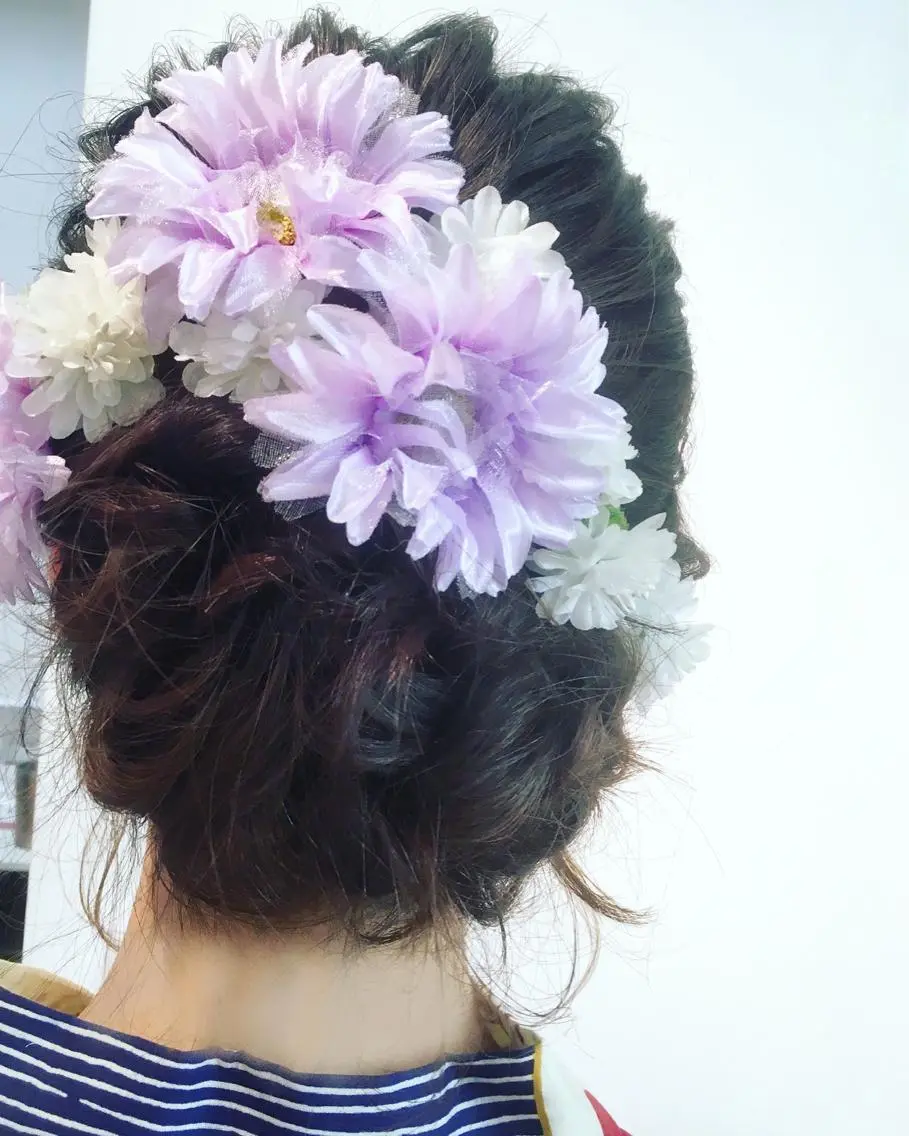 ミディアム ヘアアレンジ 安永 涼のヘアスタイル