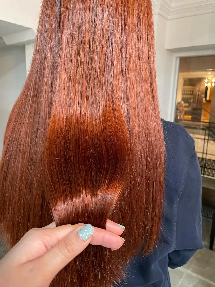 ロング カラー カット ヘアカラー トリートメント 平 ちひろのヘアスタイル