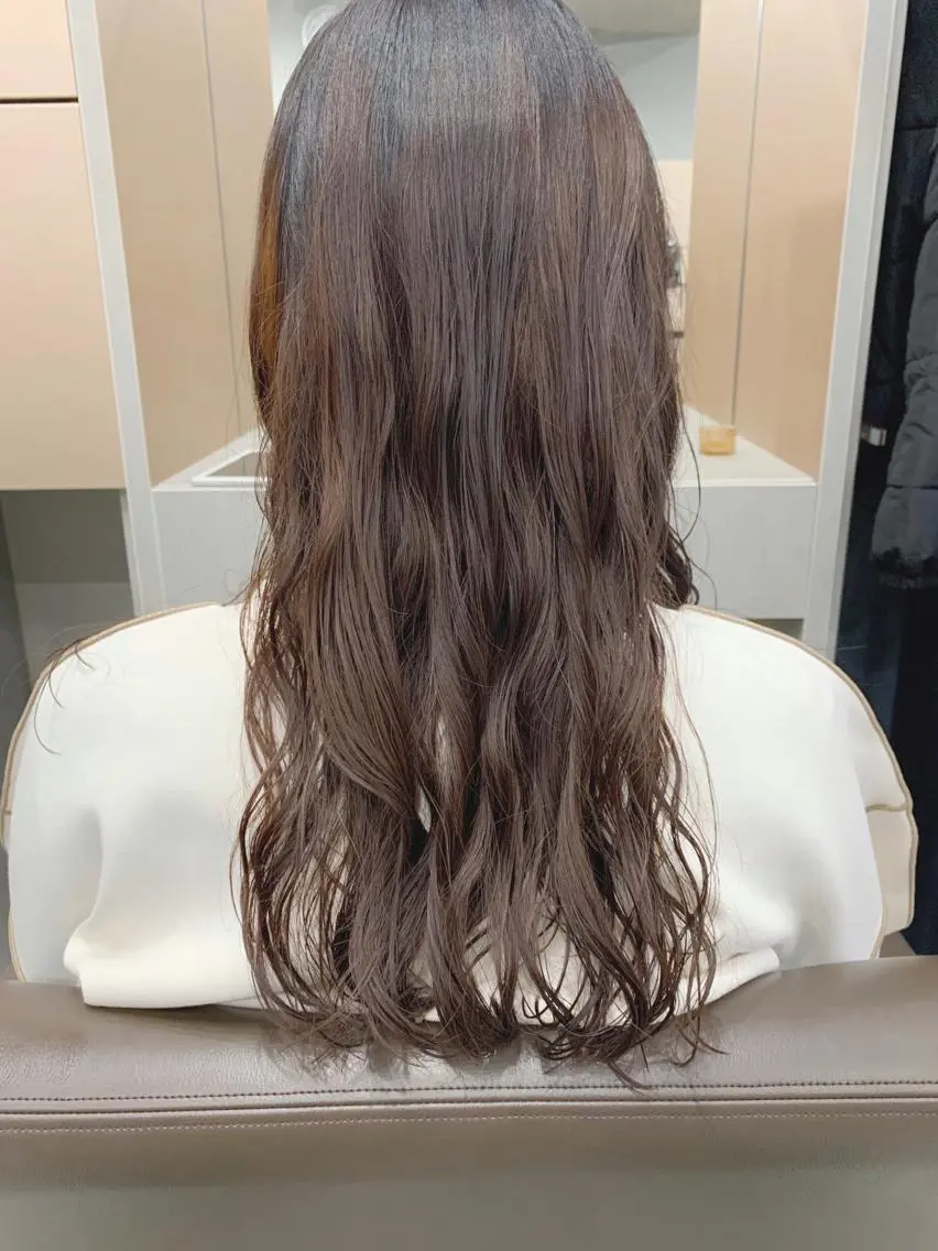 ロング パーマ カット ヘアカラー パーマ ボブパーマコテ巻き風 パーマNo1深江秀平のヘアスタイル