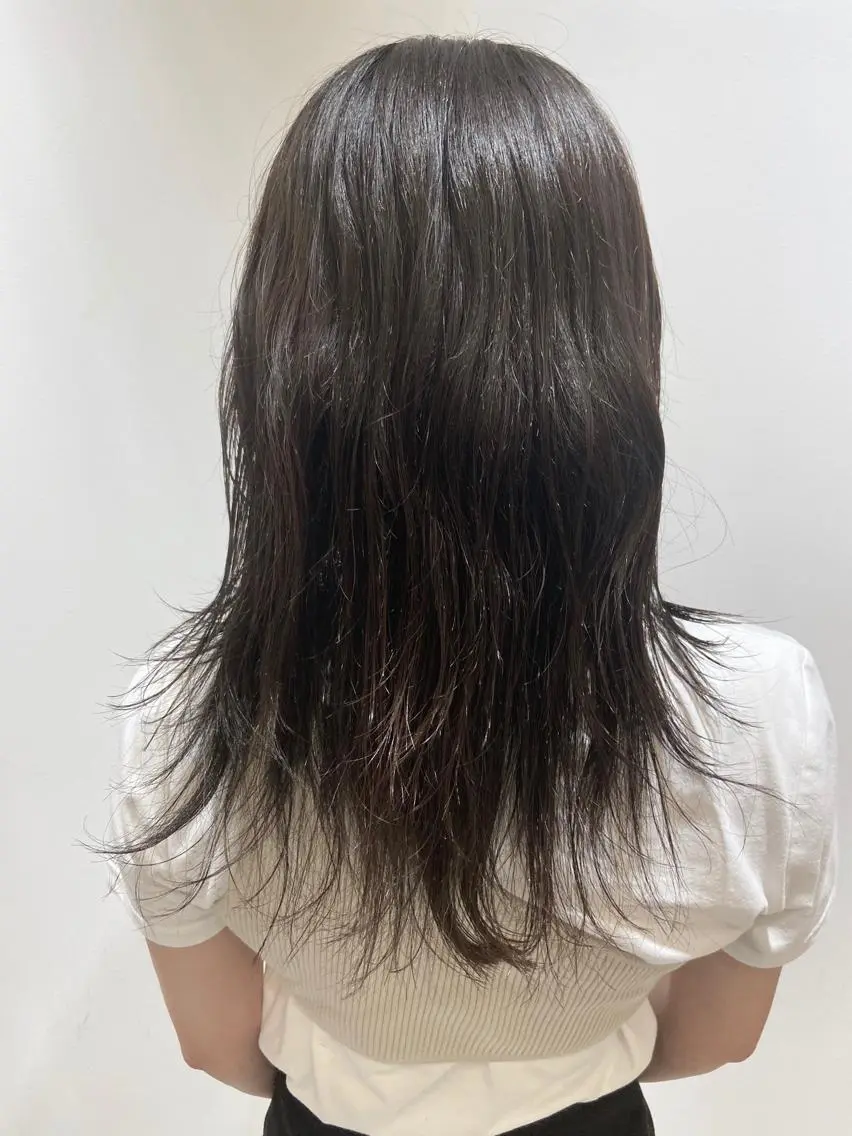 セミロング カラー カット ヘアカラー トリートメント 🐺ウルフ/レイヤー 似合わせ‎🤍沙羅のヘアスタイル